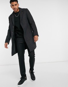 Серое пальто из твила River Island-Серый