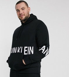 Черный худи с логотипом Calvin Klein Jeans Big & Tall