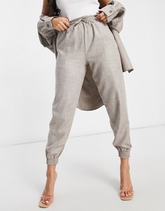 Коричневые фактурные джоггеры ASOS DESIGN-Коричневый
