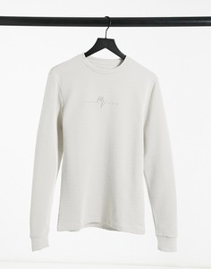 Светло-бежевый лонгслив River Island-Белый