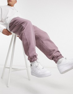 Сиреневые джоггеры в стиле oversized с выбеленным эффектом Topman (от комплекта)-Фиолетовый