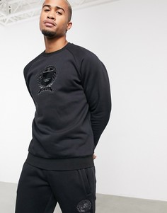 Свитшот из черного флиса с эмблемой в университетском стиле от комплекта adidas Originals-Черный