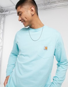 Лонгслив с карманом Carhartt WIP-Синий
