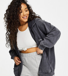 Oversized-худи от комплекта Public Desire Curve x Carms-Серый