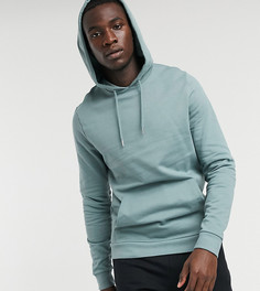 Серо-синий худи из органического хлопка ASOS DESIGN Tall-Серый