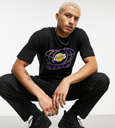 Черная футболка с принтом в ретро-стиле New Era NBA LA Lakers эксклюзивно для ASOS-Черный