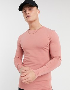 Розовый облегающий лонгслив ASOS DESIGN