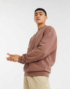 Коричневый oversize-свитшот ASOS DESIGN