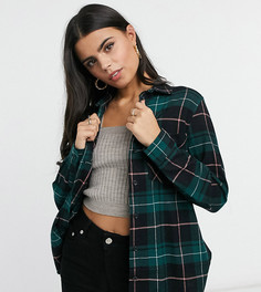 Рубашка в клетку зеленого цвета New Look Petite-Зеленый