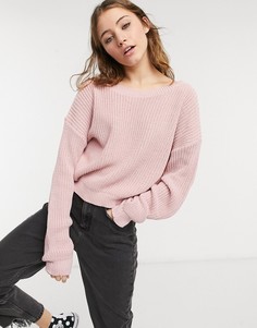 Розовый джемпер со спущенными плечами In The Style Plus X Jac Jossa