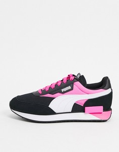 Черно-розовые кроссовки Puma Future Rider-Розовый