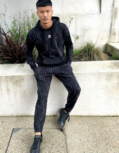 Худи черного цвета с монограммами adidas Originals-Черный