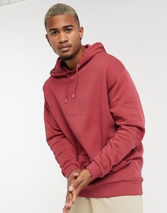 Удлиненный худи в стиле oversized красного цвета ASOS DESIGN-Красный