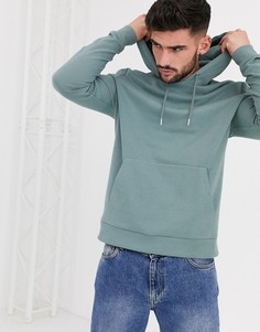 Серо-синий худи из органического хлопка ASOS DESIGN-Серый