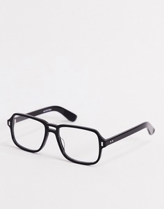 Квадратные очки с прозрачными стеклами в черной оправе Spitfire Cut Fourteen-Черный