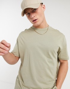 Бежевая футболка свободного кроя из органического хлопка ASOS DESIGN-Бежевый