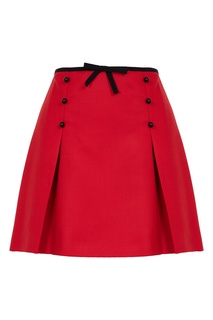 Красная шерстяная юбка Miu Miu