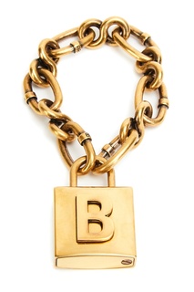 Браслет золотого цвета Lock Chain Balenciaga