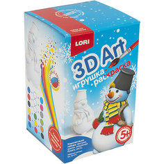 Игрушка-раскраска Lori 3D Art Забавный снеговик