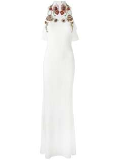 Alexander McQueen платье с вышивкой