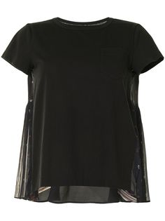 Sacai плиссированная блузка с принтом пейсли