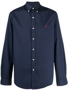 Polo Ralph Lauren рубашка с нашивкой-логотипом