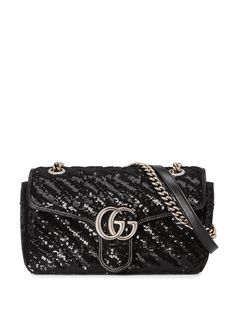 Gucci сумка на плечо GG Marmont с пайетками