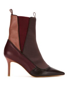 Sarah Chofakian panelled stiletto ankle boots