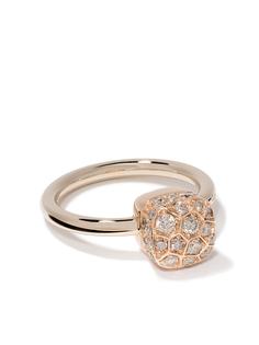 Pomellato 18kt rose and white gold Nudo Solitaire diamond ring