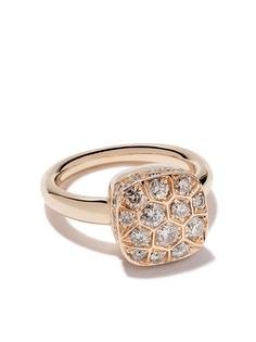 Pomellato кольцо Nudo из розового и белого золота с бриллиантами