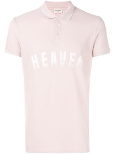 Saint Laurent рубашка-поло с принтом Heaven