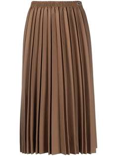 Lacoste плиссированная юбка миди с нашивкой-логотипом