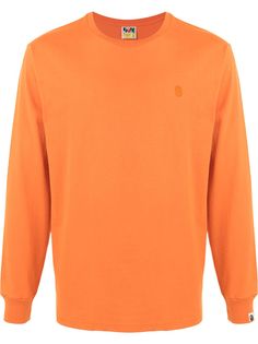 A BATHING APE® футболка с длинными рукавами и логотипом