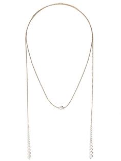 Mizuki колье Sea of Beauty из желтого золота с жемчугом