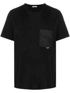 Moncler футболка с контрастной нашивкой