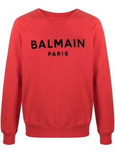 Balmain толстовка с фактурным логотипом