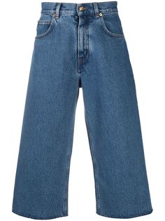Versace укороченные джинсы широкого кроя