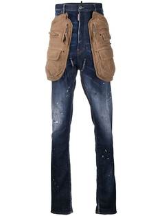 Dsquared2 прямые джинсы с завышенной талией