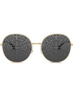 Dolce & Gabbana Eyewear солнцезащитные очки Slim в круглой оправе