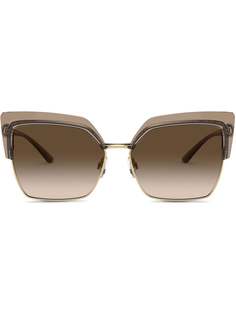 Dolce & Gabbana Eyewear солнцезащитные очки Double Line в массивной оправе