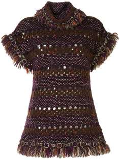 Chanel Pre-Owned вязаное платье с зеркальным декором