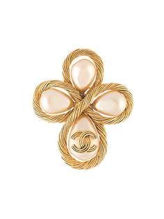 Chanel Pre-Owned серьги-клипсы 1994-го года с логотипом CC