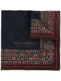 Gieves & Hawkes шарф с мелким принтом