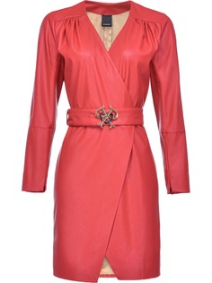 Pinko платье из искусственной кожи с запахом