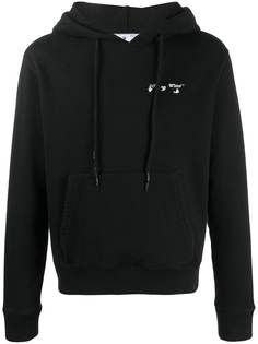 Off-White logo-print cotton hoodie