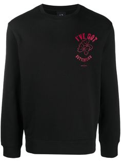 Armani Exchange толстовка с надписью