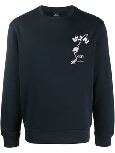 Armani Exchange толстовка с надписью