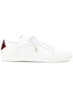 Saint Laurent кеды с принтом губ
