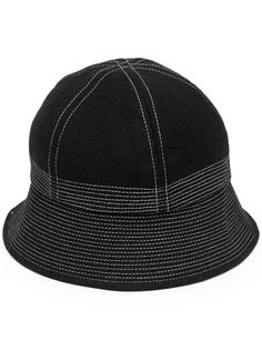 YMC stitch detail textured bucket hat