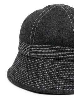 YMC stitch detail textured bucket hat